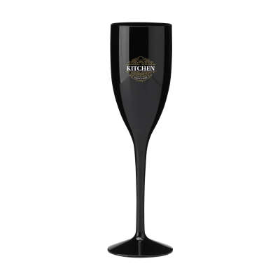 Picture of LUNAIRE REUSABLE CHAMPAGNE GLASS 150 ML in Black.