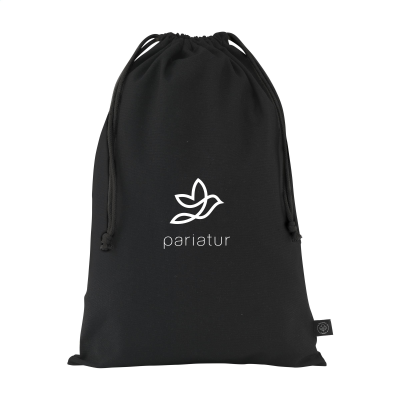 Picture of GIFT POUCH GRS RECYCLED COTTON (150 G & M²) L in Black.