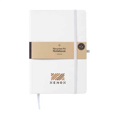 Picture of RECYCLED GRS PU PAPER NOTE BOOK A5 in White.