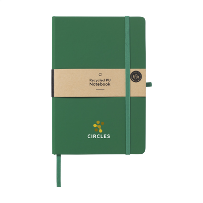 Picture of RECYCLED GRS PU PAPER NOTE BOOK A5 in Green