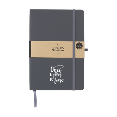 Picture of RECYCLED GRS PU PAPER NOTE BOOK A5 in Grey