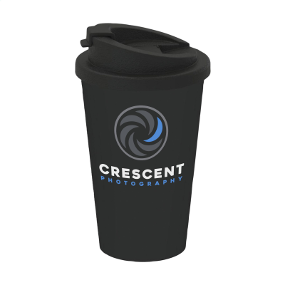 Picture of COFFEE MUG PREMIUM DELUXE 350 ML COFFEE CUP in Black.