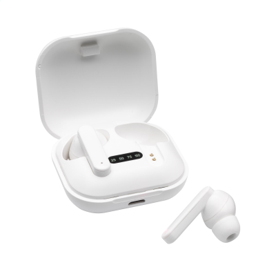 Picture of ARON TWS CORDLESS EARBUDS in Charger Case in White