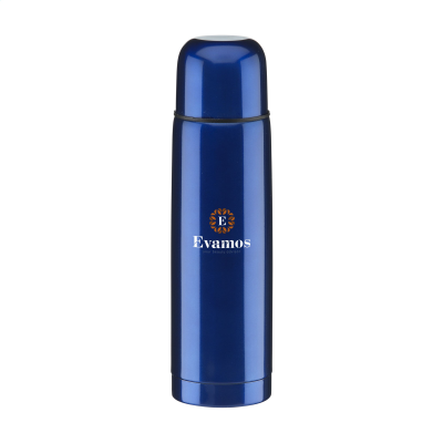 Picture of THERMOCOLOUR RCS RECYCLED STEEL 500 ML THERMO BOTTLE in Blue Metallic.