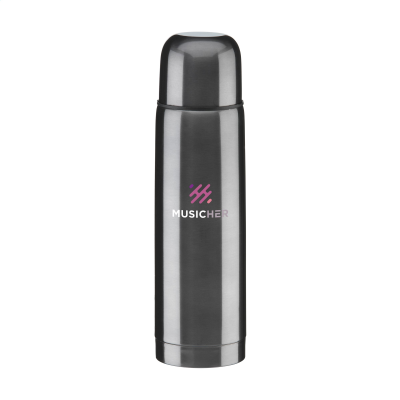 Picture of THERMOCOLOUR RCS RECYCLED STEEL 500 ML THERMO BOTTLE in Gun Metal