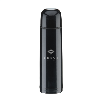 Picture of THERMOCOLOUR RCS RECYCLED STEEL 500 ML THERMO BOTTLE in Metallic Black