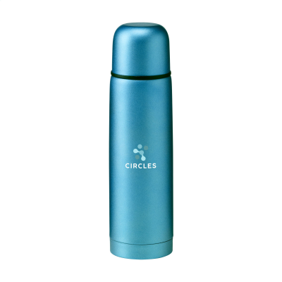 Picture of FROSTED BOTTLE RCS RECYCLED STEEL 500 ML THERMO BOTTLE in Blue