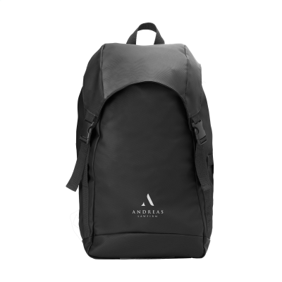 Picture of PROACTIVE GRS RECYCLED BACKPACK RUCKSACK in Black.