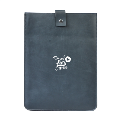 Picture of BONDED LEATHER LAPTOP SLEEVE 16 INCH in Dark Blue