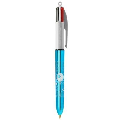 Picture of BIC® 4 COLOURS SHINE BALLPEN + LANYARD LASER ENGRAVING 360