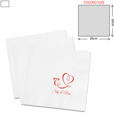 Picture of PAPER DINNER NAPKIN 3PLY - WHITE (40X40CM).