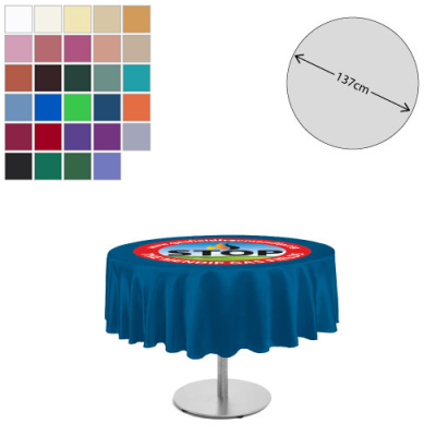 Picture of PREMIUM FABRIC TABLE CLOTH - ROUND - 138CM (2FT HIGH TABLE - SHORT DROP)