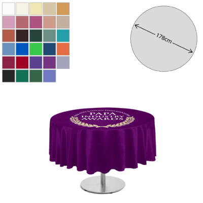 Picture of PREMIUM FABRIC TABLE CLOTH - ROUND - 178CM (2FT HIGH TABLE - MID DROP)