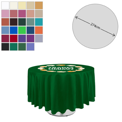 Picture of PREMIUM FABRIC TABLE CLOTH - ROUND - 275CM (4FT TABLE - FULL DROP)