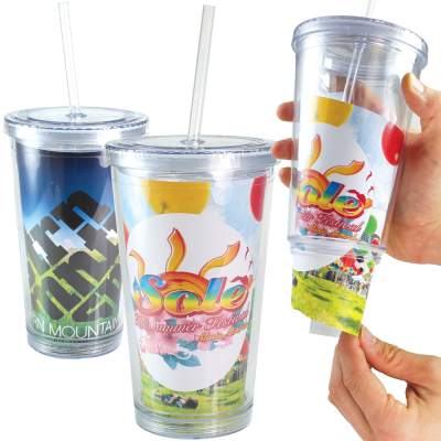 Picture of TRAVEL STRAW BEAKER with Paper Insert (455Ml & 16Oz).