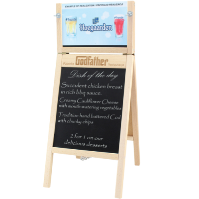 Picture of TABLE TOP MENU A-BOARD with Changeable Top Insert