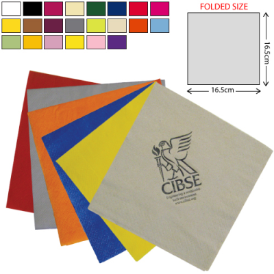 Picture of PAPER LUNCH NAPKIN 3PLY - COLOUR (33X33CM)