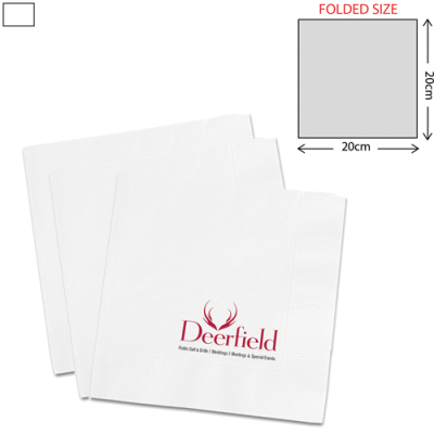 Picture of AIRLAID DINNER NAPKIN - WHITE (40X40CM)