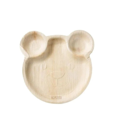 Picture of TEDDY BEAR SHAPE PALM LEAF PLATE (23CM)