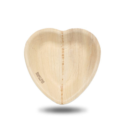 Picture of HEART SHAPE PALM LEAF PLATE (16CM)