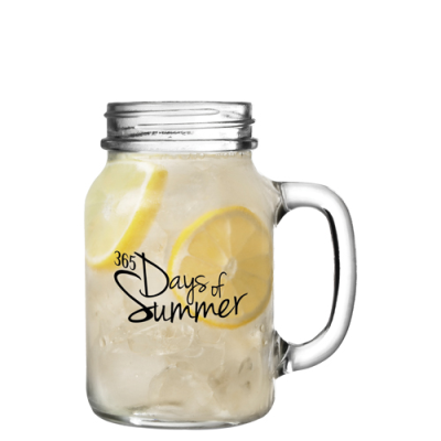 Picture of GLASS MASON JAR with Handle - Pint (568Ml & 20Oz)