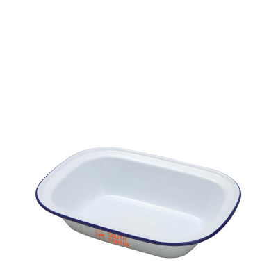 Picture of ENAMEL RECTANGULAR PIE DISH (220X165X50MM).