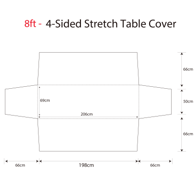 Picture of FULL COVERAGE STRETCH TABLE CLOTH - (8FT TABLE)