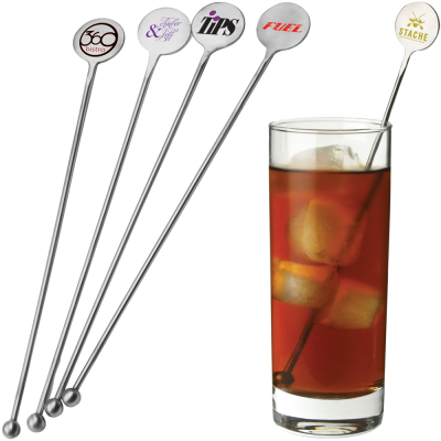 Picture of STAINLESS STEEL METAL COCKTAIL STIRRER SWIZZLE STICK.