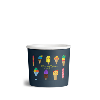 Picture of SINGLE WALLED MATT RECYCLABLE ICE CREAM POT (16OZ)