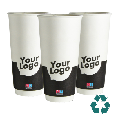 Picture of RECYCLABLE DOUBLE WALLED PAPER CUP - FULL COLOUR (500ML & 20OZ).