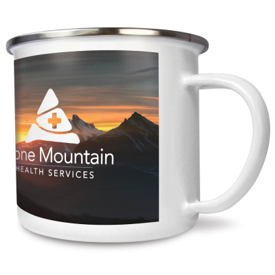 Picture of PREMIUM FULL COLOUR STEEL RIM ENAMEL MUG SET (285ML & 10OZ).