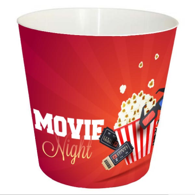 Picture of REUSABLE PLASTIC POPCORN BUCKET.