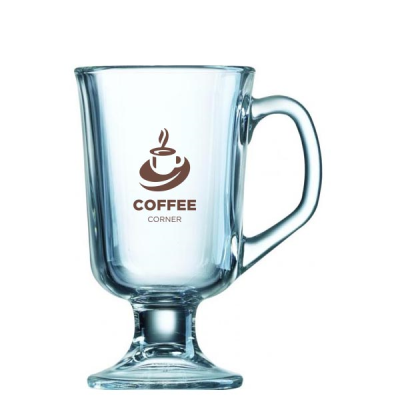 Picture of BOCK FOOTED GLASS COFFEE MUG - HALF PINT (290ML & 10OZ).