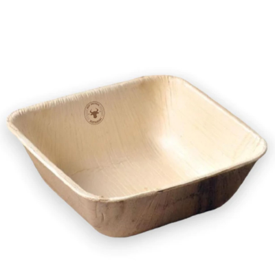 Picture of SQUARE DEEP PALM LEAF BOWL (15CM)