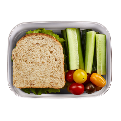 Picture of STAINLESS STEEL METAL LUNCH BOX.