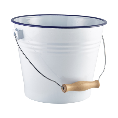 Picture of ENAMEL BUCKET WHITE with Blue Rim (2 Litre)