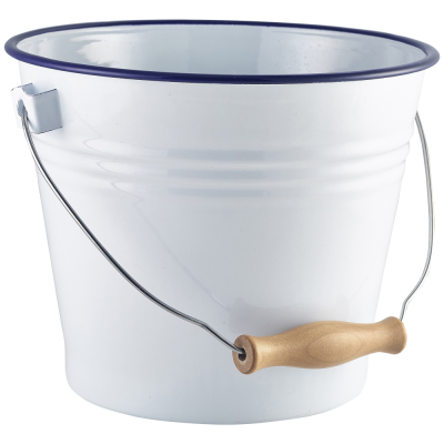 Picture of ENAMEL BUCKET WHITE with Blue Rim (5