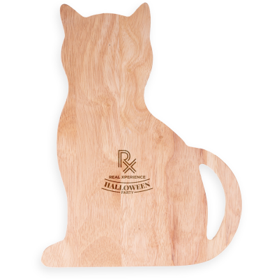 Picture of CAT SHAPE WOOD CHOPPING BOARD (30X23CM)