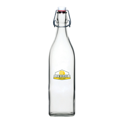 Picture of GLASS SQUARE SWING BOTTLE - 2 PINT (1 LITRE)