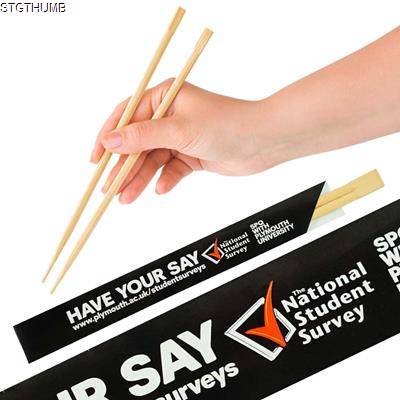 Picture of BAMBOO DISPOSABLE SNAP CHOPSTICKS SET.