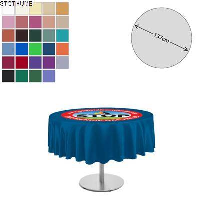 Picture of PREMIUM FABRIC TABLE CLOTH - ROUND - 138CM (2FT HIGH TABLE - SHORT DROP).