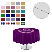 Picture of PREMIUM FABRIC TABLE CLOTH - ROUND - 178CM (2FT HIGH TABLE - MID DROP).