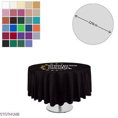 Picture of PREMIUM FABRIC TABLE CLOTH - ROUND - 229CM (2FT HIGH TABLE - FULL DROP).