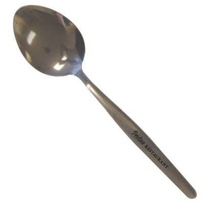 Picture of STAINLESS STEEL METAL SPOON in Silver.