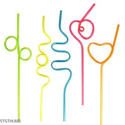 Picture of CURLY STRAWS - ASSORTED SHAPE.