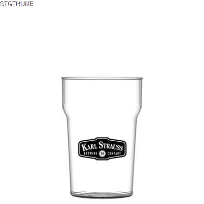 Picture of REUSABLE NONIC BEER GLASS 284ML-10OZ-HALF PINT - POLYCARBONATE.