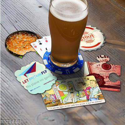 Picture of CUSTOM SHAPE PREMIUM BEER MATS.