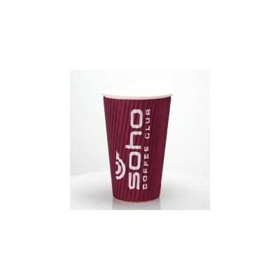 Picture of RIPPLED PAPER CUP - FULL COLOUR 16OZ-455ML