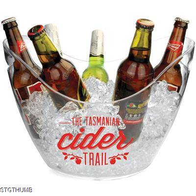 Picture of CLEAR TRANSPARENT PLASTIC CHAMPAGNE BUCKET LARGE 7L.