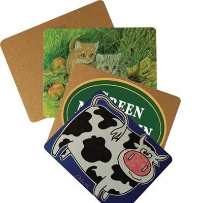 Picture of CORKED BACKED MELAMINE COASTERS - ROUND & SQUARE & RECTANGULAR.